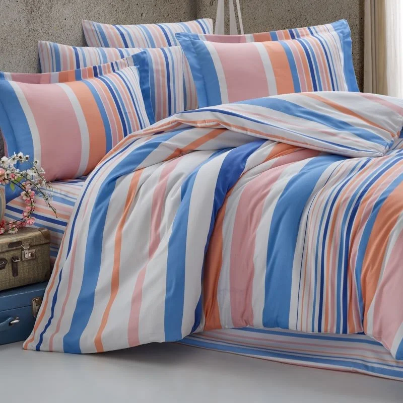 Povlečení bavlna 140x200, 70x90cm Mart blue-pink