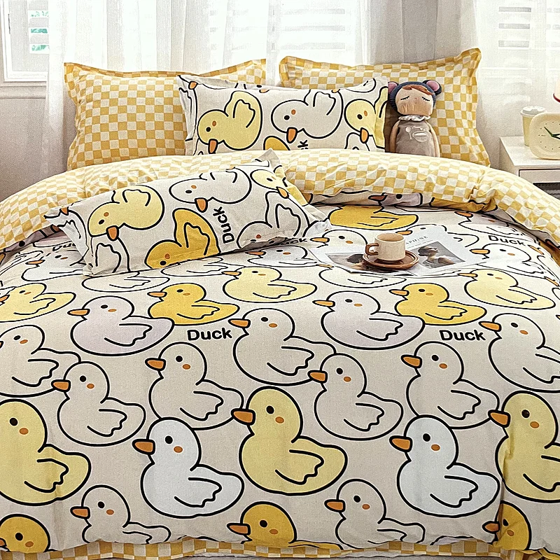 Bavlněné dětské povlečení 100x140, 38x50cm Ducks